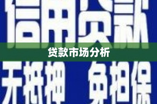 沙雅贷款市场分析