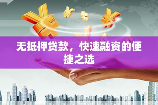 沙雅无抵押贷款，快速融资的便捷之选
