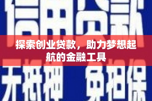 沙雅探索创业贷款，助力梦想起航的金融工具