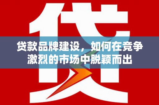 沙雅贷款品牌建设，如何在竞争激烈的市场中脱颖而出