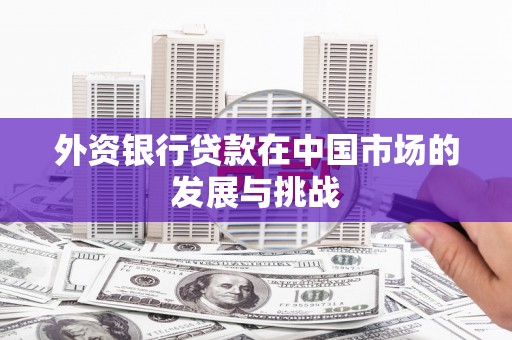 沙雅外资银行贷款在中国市场的发展与挑战