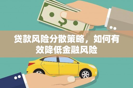 沙雅贷款风险分散策略，如何有效降低金融风险