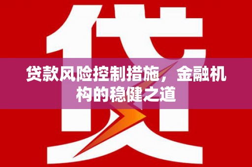 沙雅贷款风险控制措施，金融机构的稳健之道