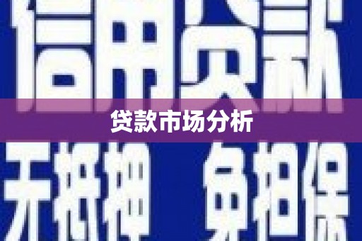 沙雅贷款市场分析
