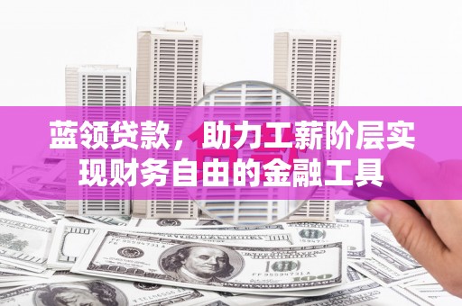 沙雅蓝领贷款，助力工薪阶层实现财务自由的金融工具
