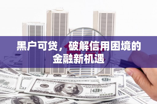 沙雅黑户可贷，破解信用困境的金融新机遇