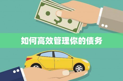 沙雅如何高效管理你的债务