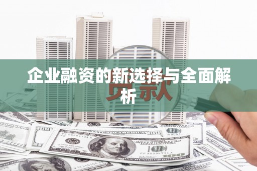 沙雅企业融资的新选择与全面解析