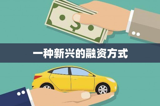沙雅一种新兴的融资方式